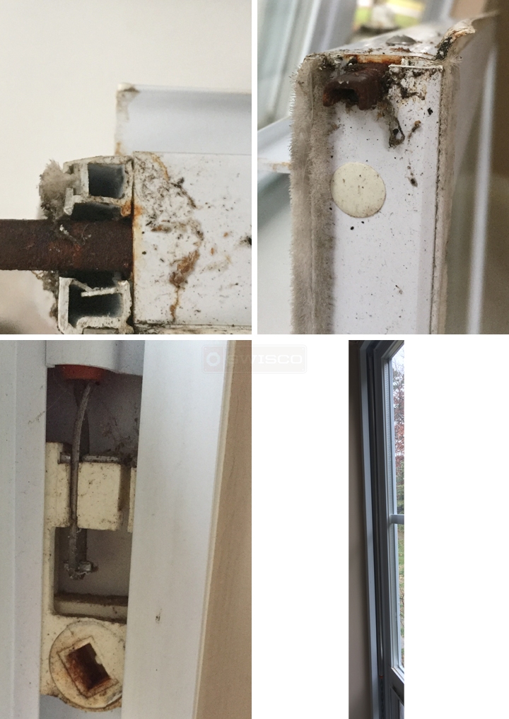 User submitted photos of window hardware.