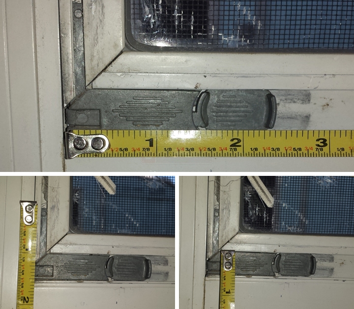 User submitted photos of window hardware.