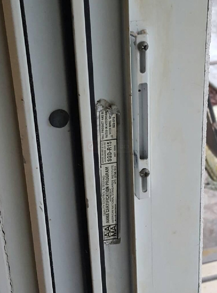 User submitted photos of patio door hardware.