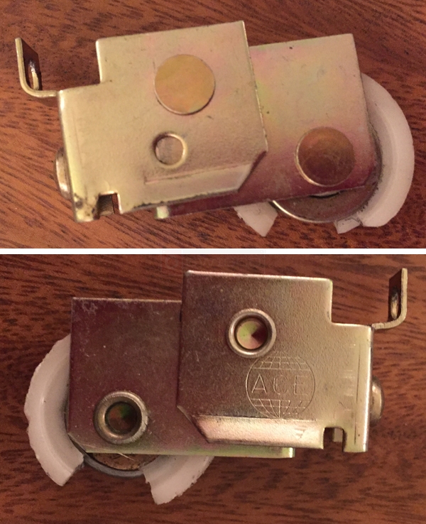 User submitted photos of a patio door roller.
