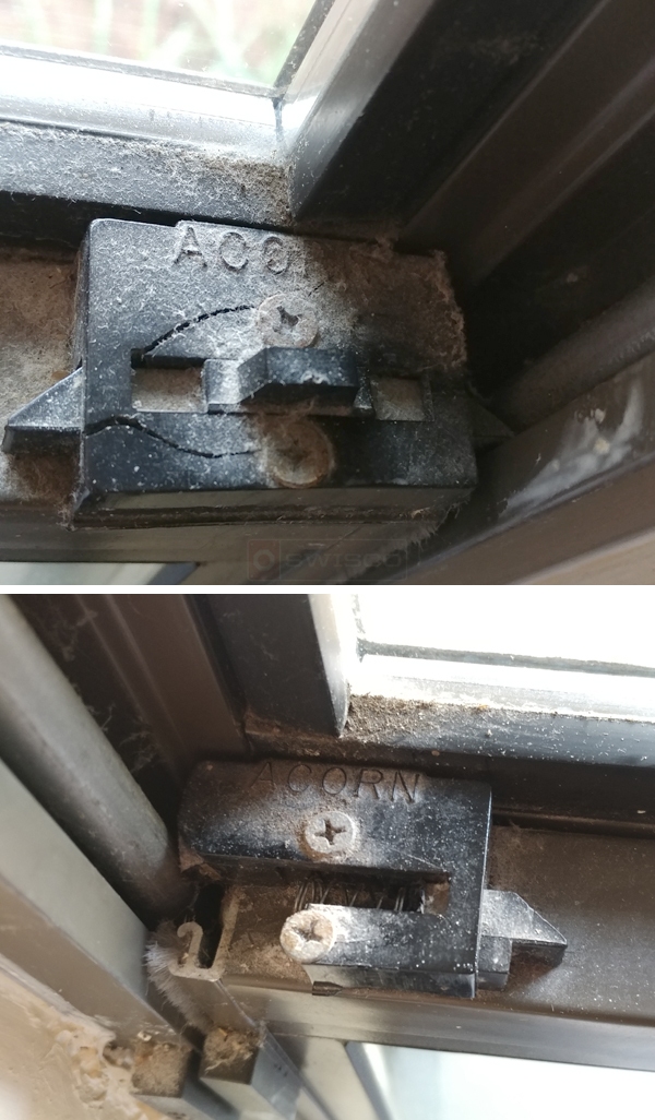 User submitted photos of a window lock.