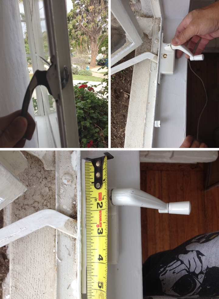 User submitted photos of window hardware.