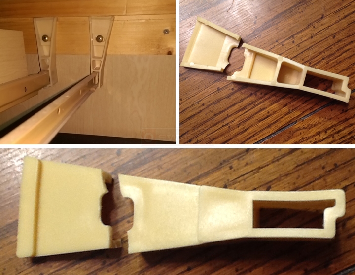 User submitted photos of drawer hardware.