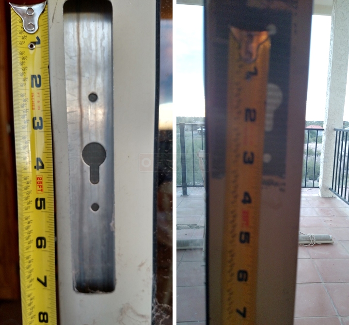User submitted photos of patio door hardware.