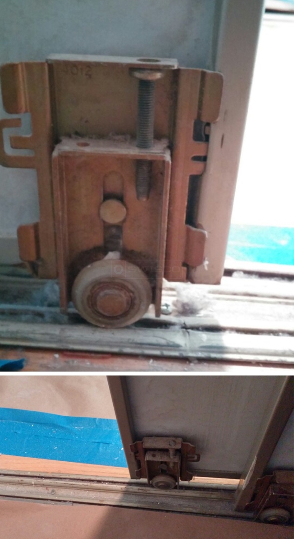 User submitted photos of a closet door roller.