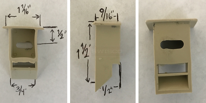 User submitted photos of a top sash guide.