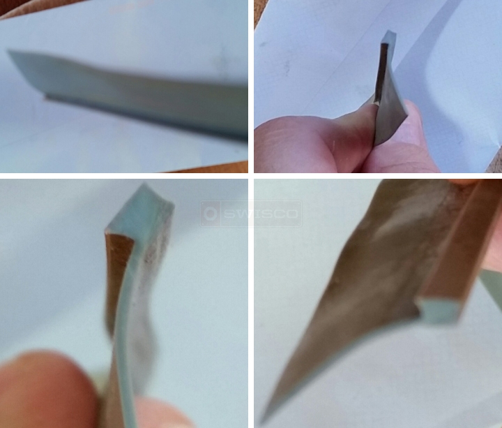 User submitted photos of a shower door sweep.