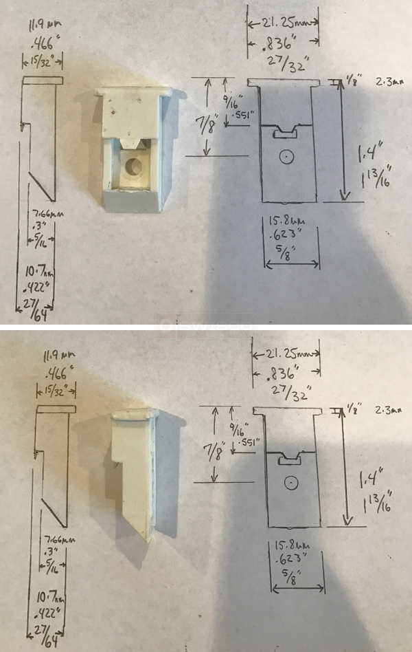 User submitted photos of a top sash guide.