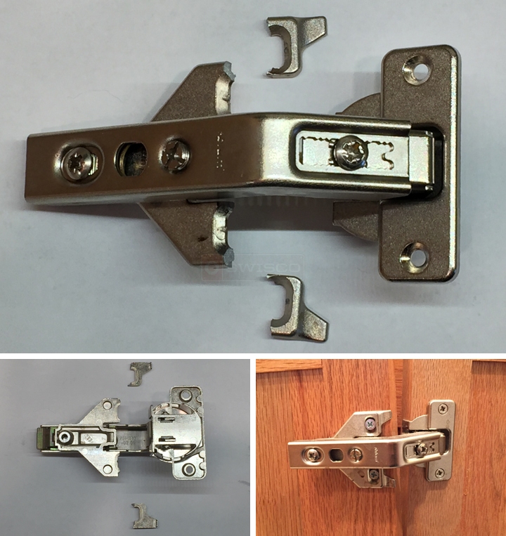 User submitted photos of a cabinet hinge.