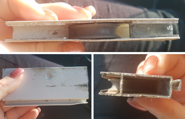 User submitted photos of a patio door roller.