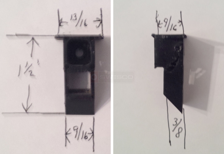User submitted photos of a top sash guide.