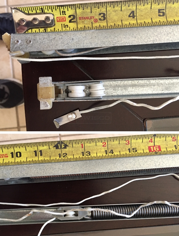 User submitted photos of a window balance.