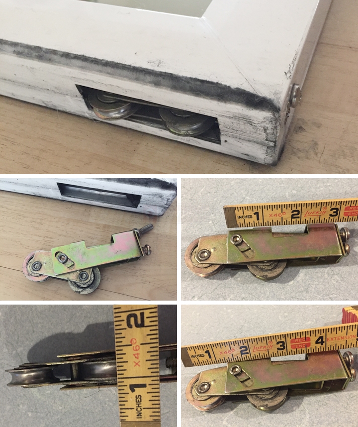 User submitted photos of patio door hardware.
