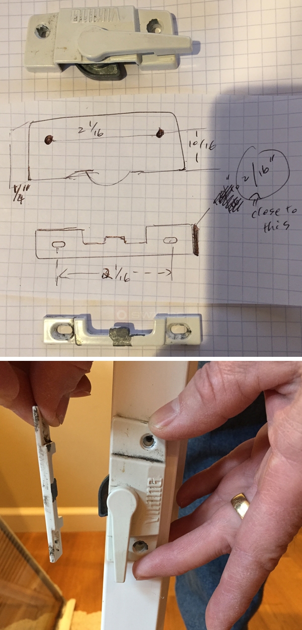 User submitted photos of a window lock & keeper.