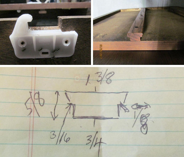 User submitted photos of drawer hardware.