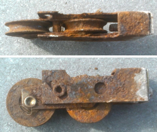 User submitted photos of a patio door roller.