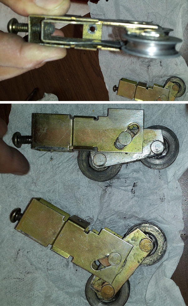 User submitted photos of a patio door roller.