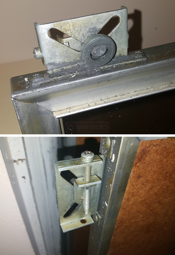 User submitted photos of a closet door roller.