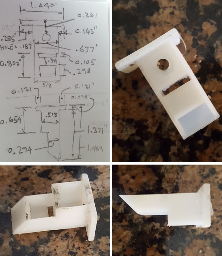 User submitted photos of a top sash guide.