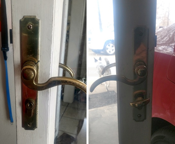 User submitted photos of a door handle set.