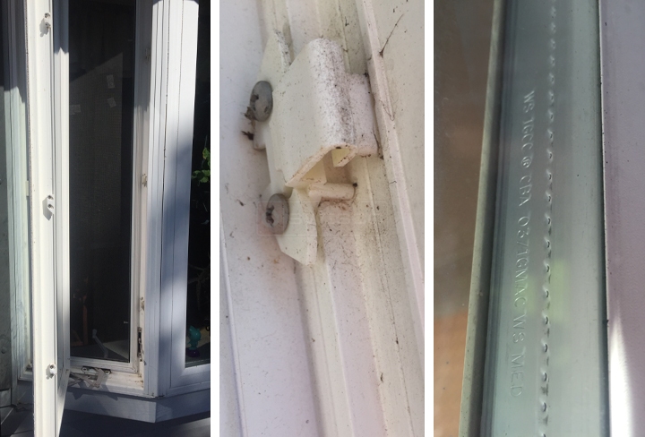 User submitted photos of window hardware.