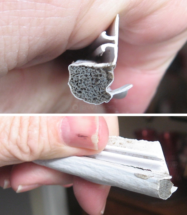 User submitted photos of weatherstripping.