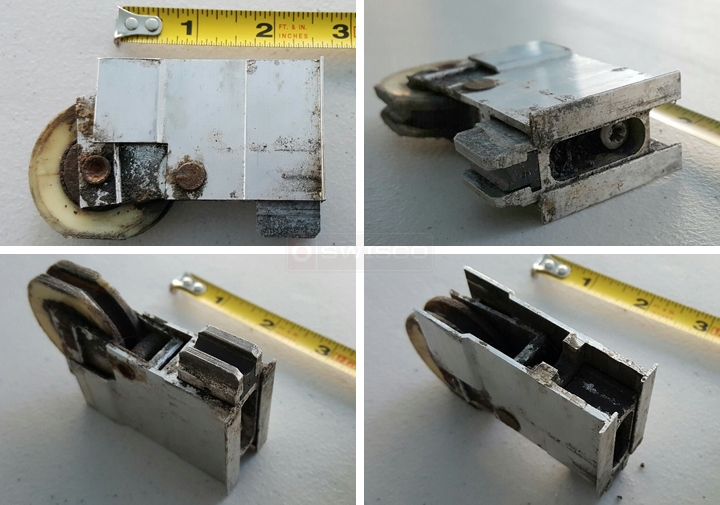 User submitted photos of a patio door roller.