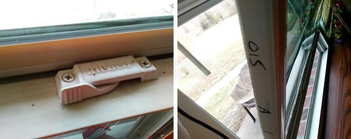 User submitted photos of window hardware.