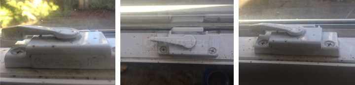User submitted photos of a window lock.