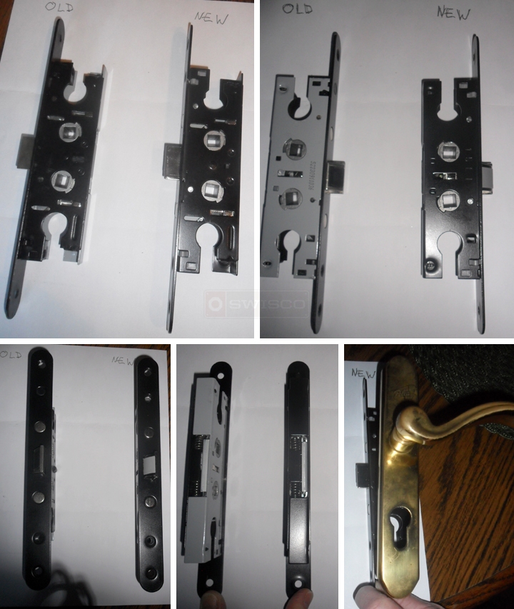User submitted photos of patio door hardware.