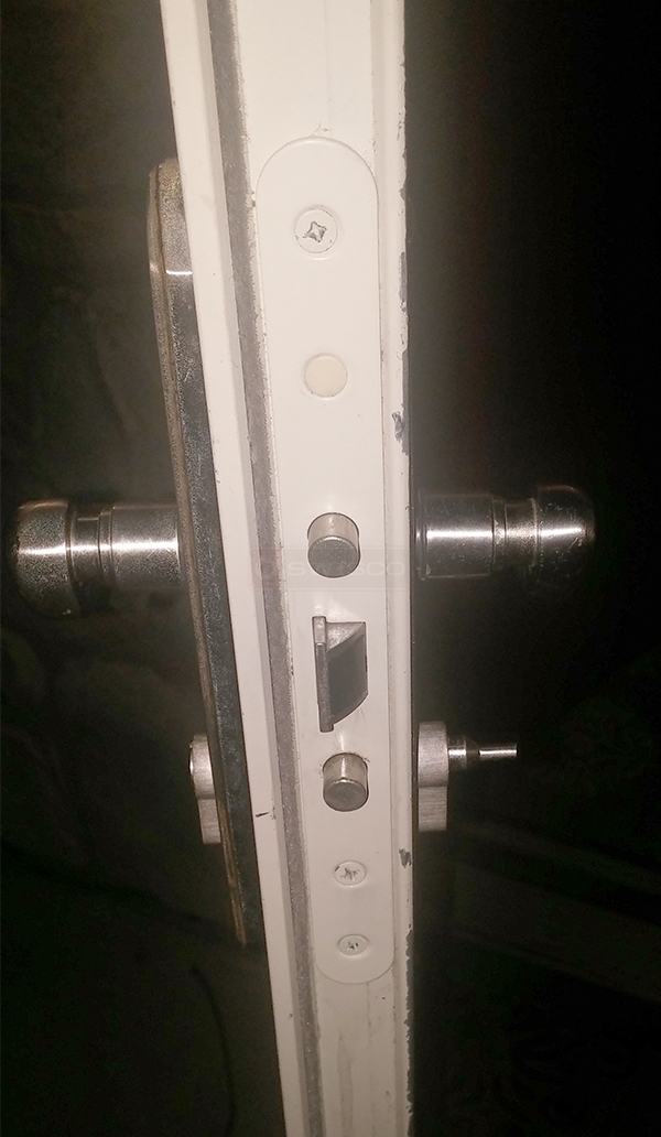 User submitted photos of door hardware.