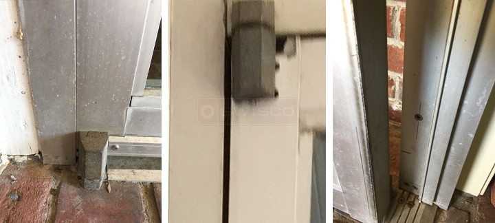 User submitted photos of commercial door hardware.