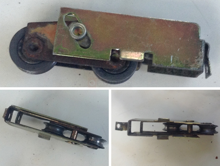 User submitted photos of a patio door roller.