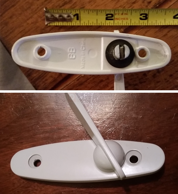 User submitted photos of patio door hardware.