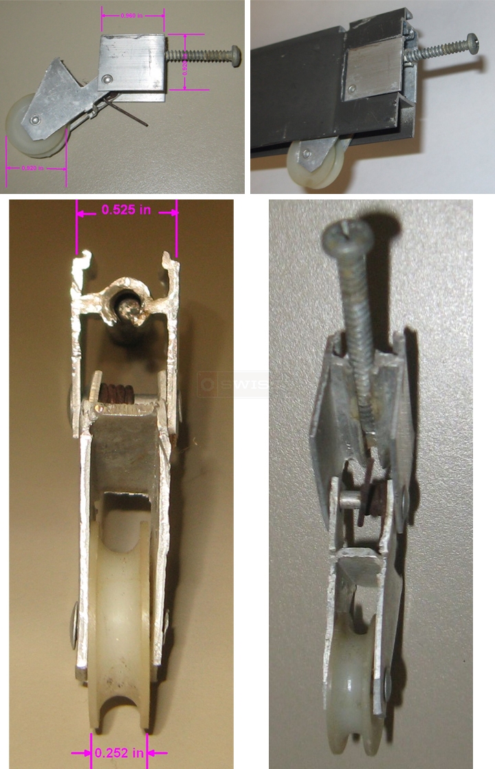 Replacement Patio Door Screen Roller Assembly