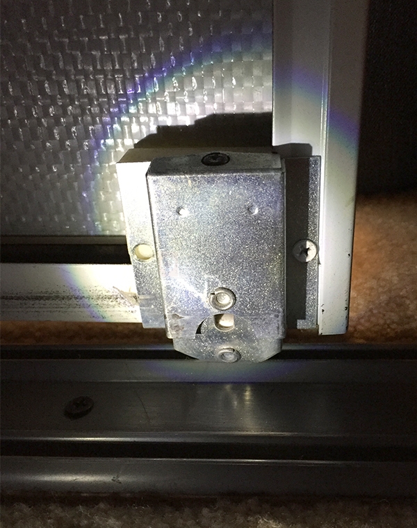 User submitted photos of closet door hardware.