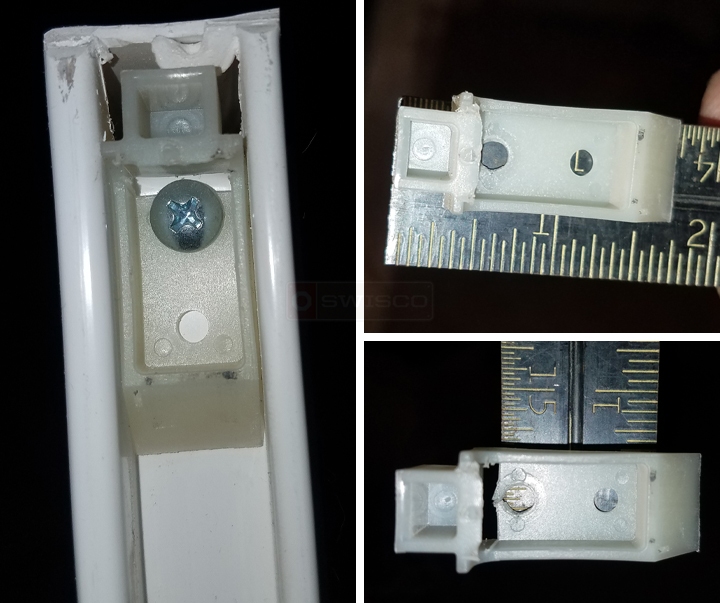 User submitted photos of a top sash guide.