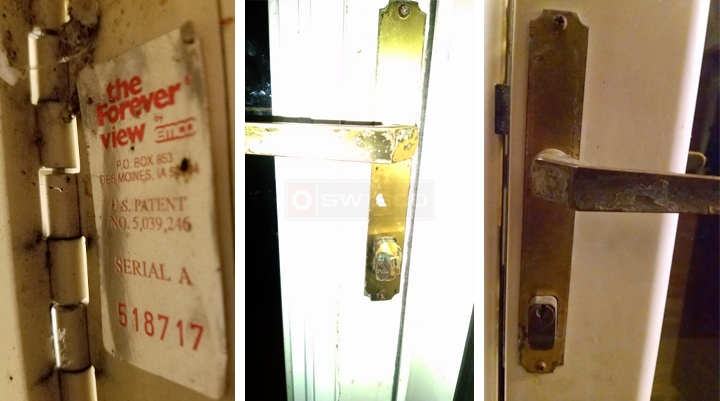 User submitted photos of a storm door handle set.