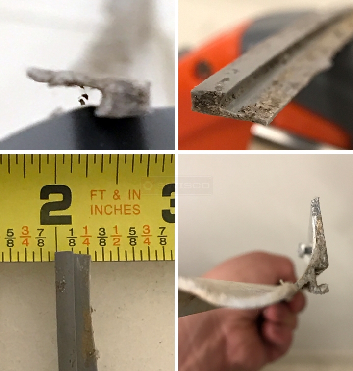 User submitted photos of a shower door sweep.