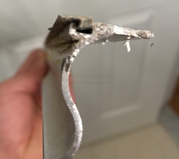 User submitted photos of a shower door sweep.