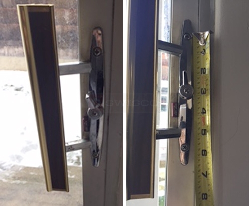 User submitted photos of patio door hardware.