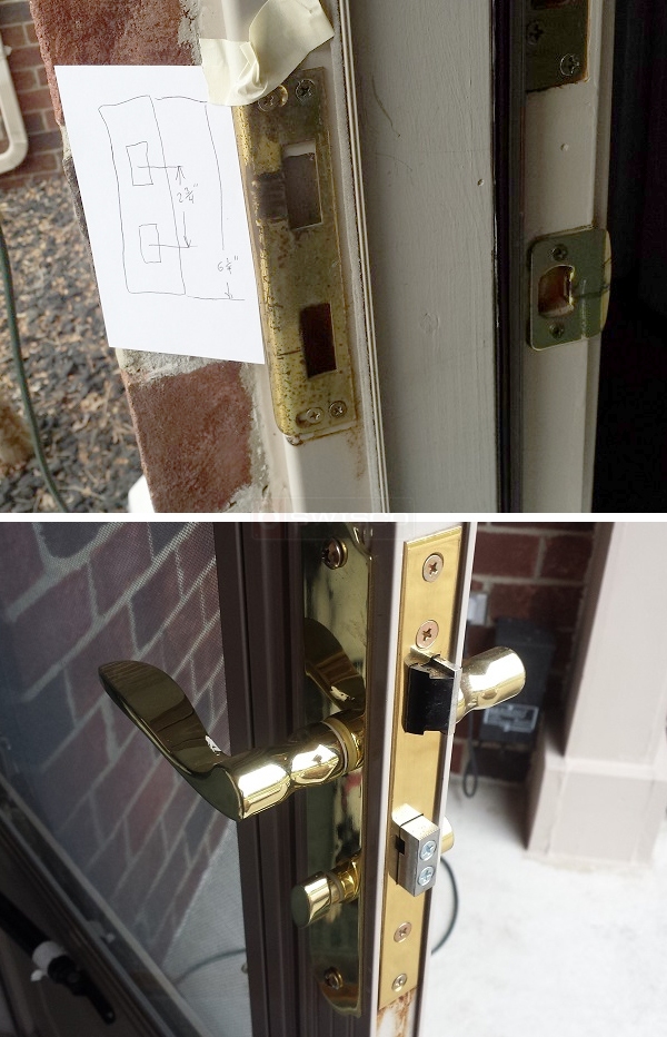 Storm Door Combo Brass Strike Plate