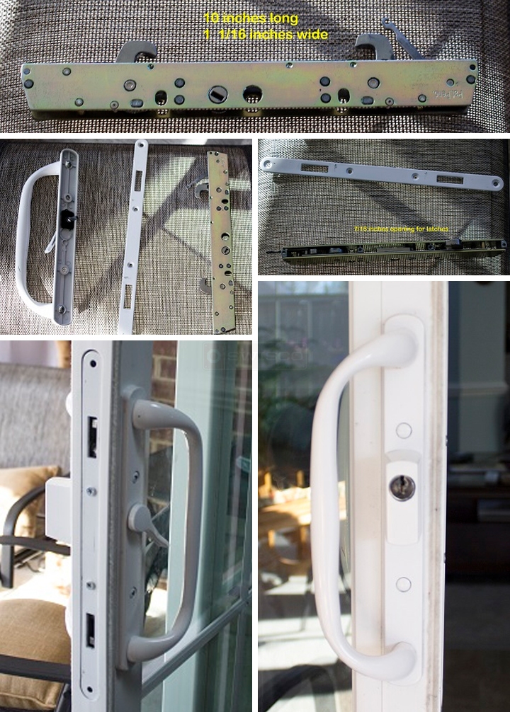 User submitted photos of patio door hardware.