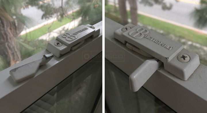 User submitted photos of a window lock.