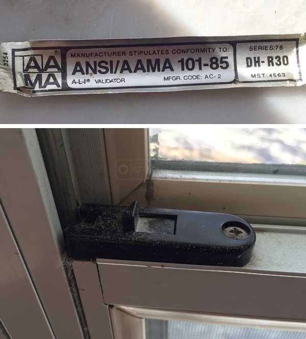 User submitted photos of a tilt latch.