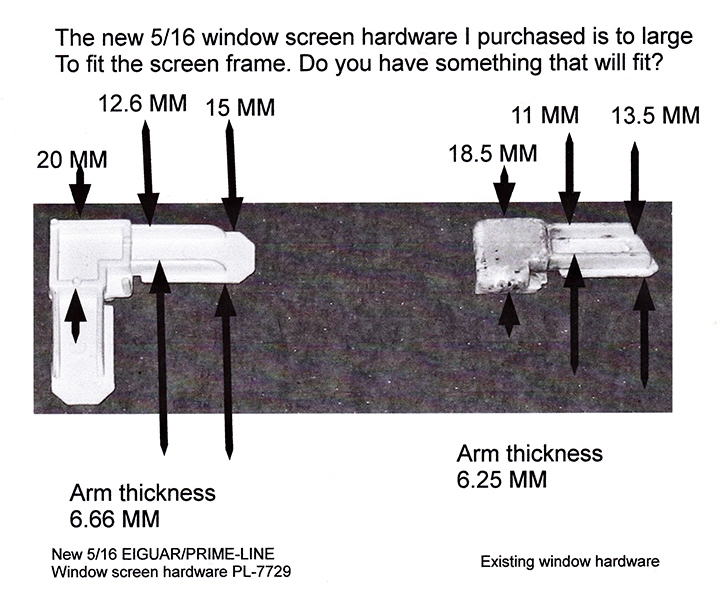User submitted photos of window hardware.
