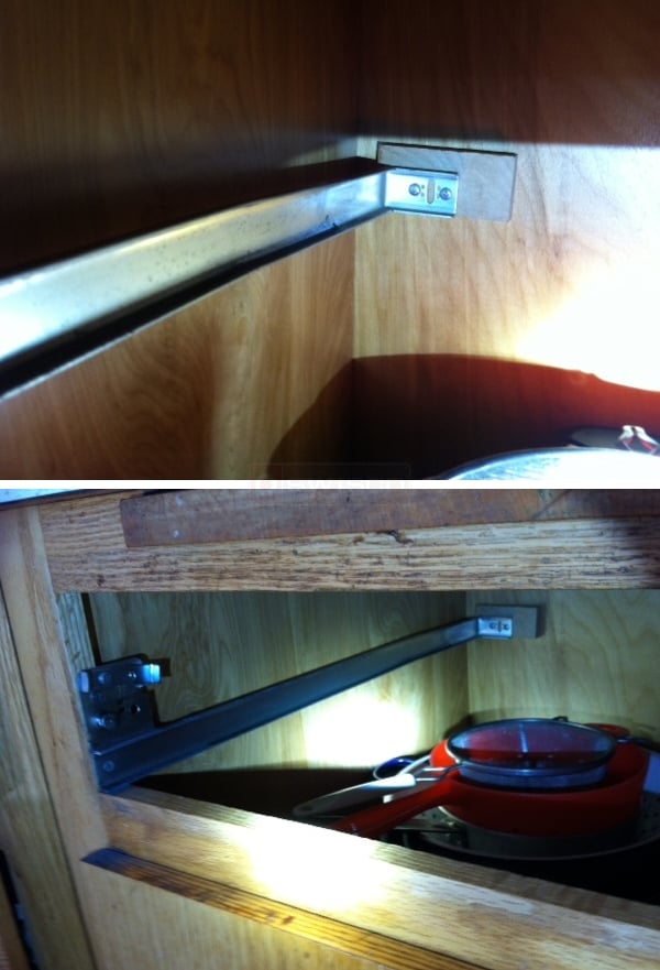 User submitted photos of drawer tracks.