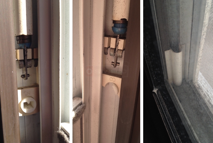 User submitted photos of window hardware.