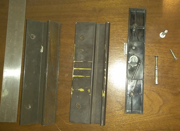 User submitted photos of patio door hardware.