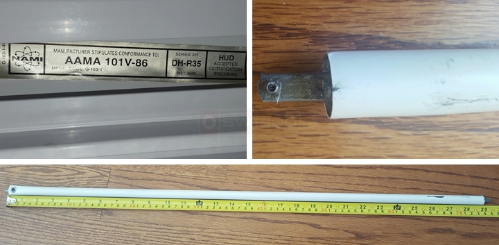 User submitted photos of a window balance.